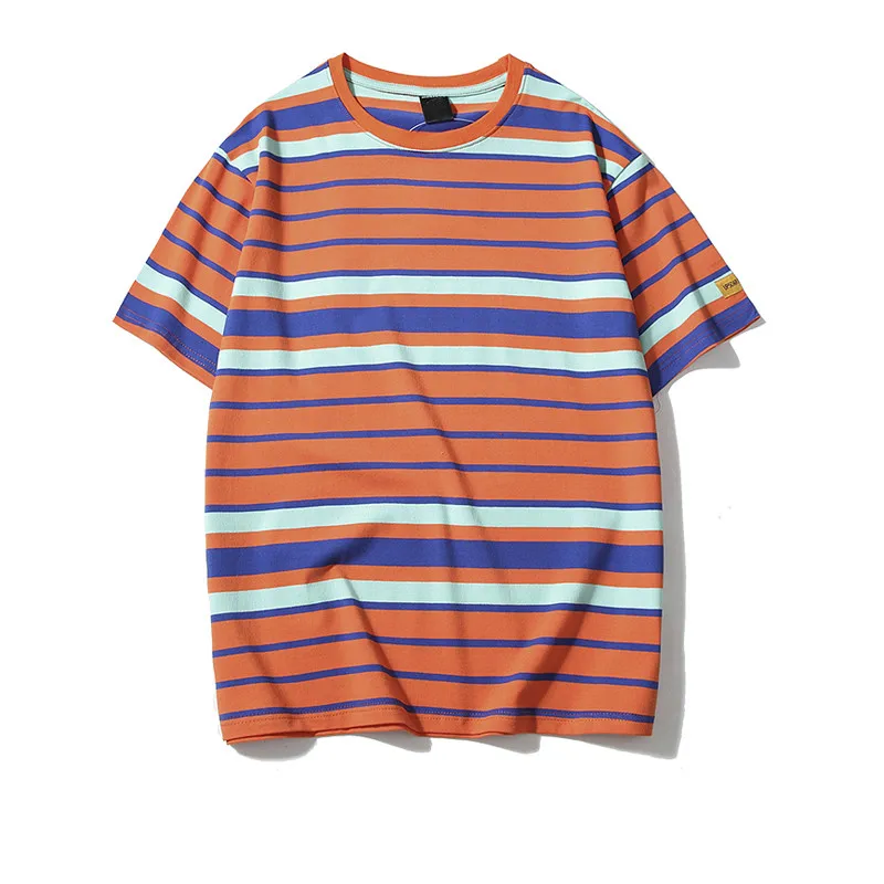 orange stripe Футболка в полоску - Цвет: orange stripe