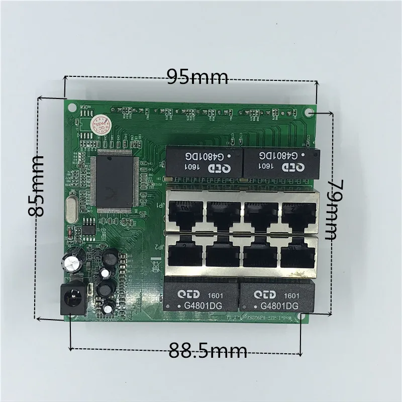 OEM PBC 8-портовый гигабитный Ethernet коммутатор с 8-контактным разъемом 10/100/1000 м