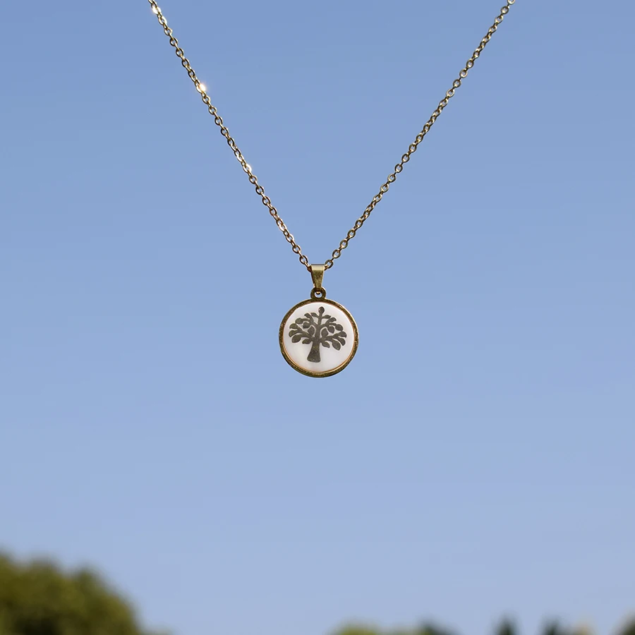 

Trendy Life Tree Shell Necklace Women Stainless Steel Gold Silver Color Necklaces & Pendants Charm Jewelry