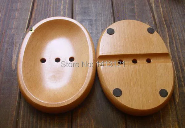 

free shippng wooden soap dish household supply soap holder creative fashion Oval soap tray diy part handmade box bathroom