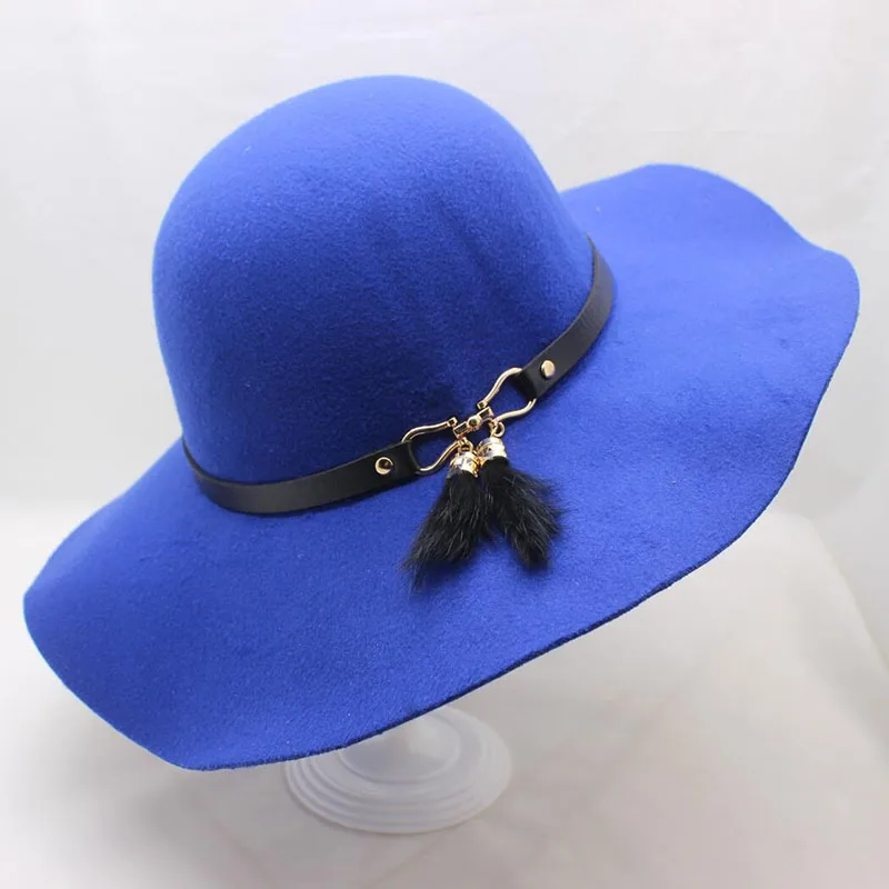 BINGYUANHAOXUAN Chapeau,, повседневная фетровая Кепка с широкими полями, шляпы с куполом, высокое качество, шерстяная широкополая шляпа, женская черная шляпа