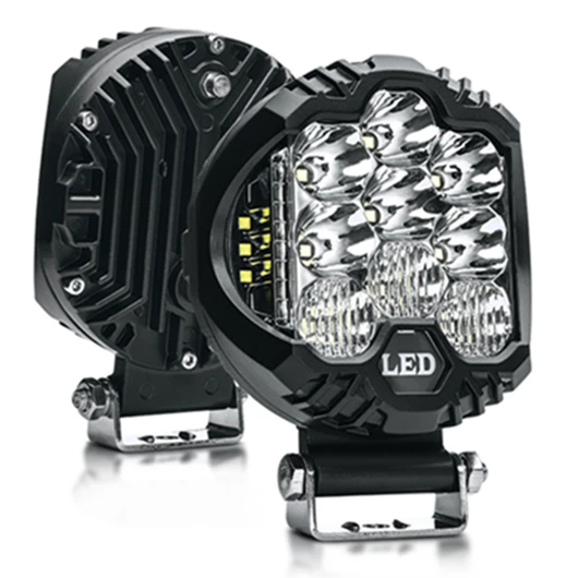 2pcs 58W Combo MICTUNING автоматический боковой шутер светодиодный стручки Автомобильный светодиодный рабочий светильник двойной боковой шутер светодиодный куб внедорожная лодка комбинированный луч дальнего света Противотуманные фары - Цвет: 2pcs 58W Combo