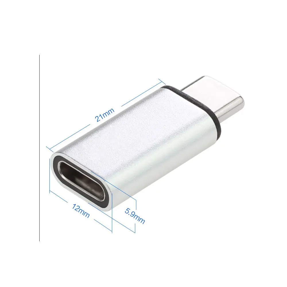2017 NEW type Silver &amp Gray 10Gbps standard Metal USB-C USB 3.1 Type C male to female Adapter Connector converter USB3.1 type-c |