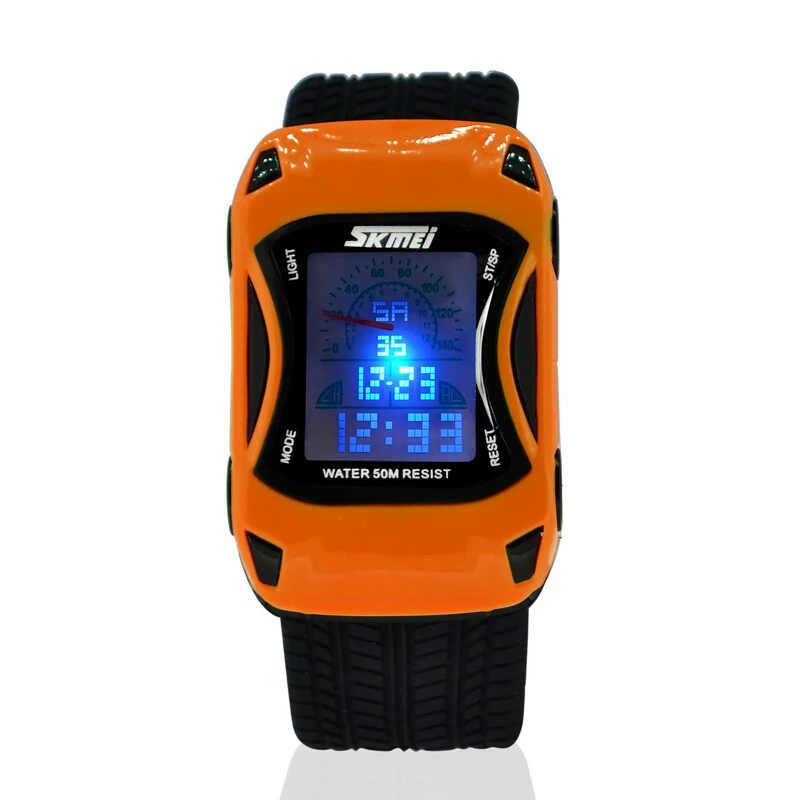 Famous Brand Children Led Digit Watches Sports Car Cartoon Watch Waterproof Children Kids Wristwatch Boys Girls Clock Kids Watch