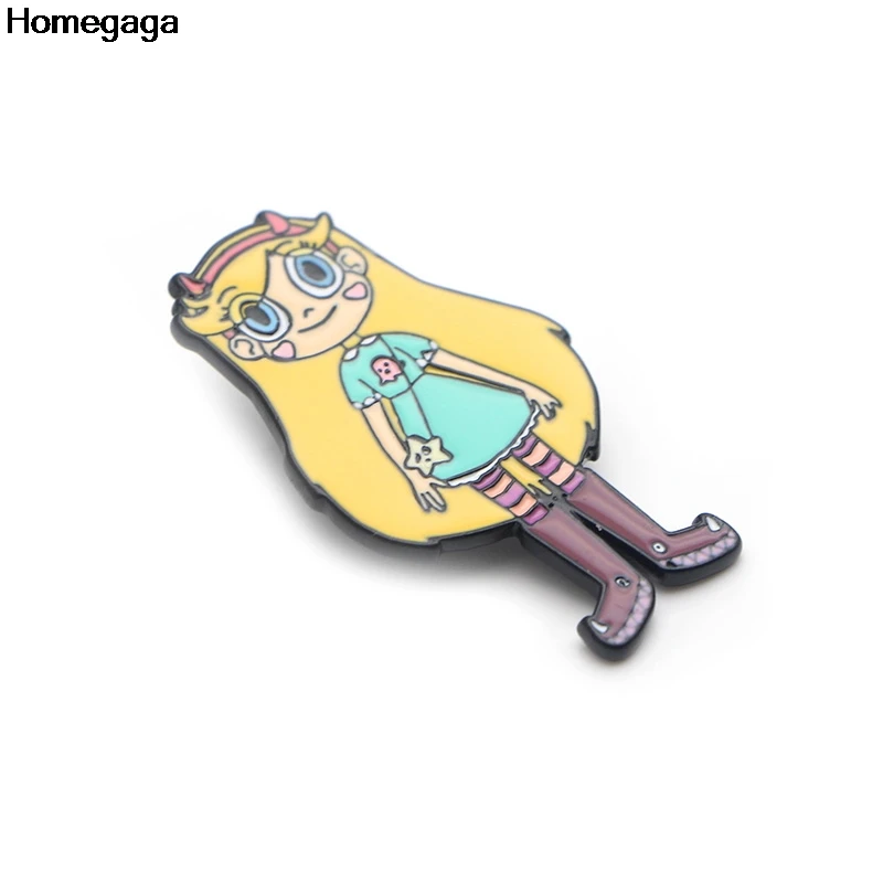 Homegaga Star vs the Forces of Evil цинковые булавки для рюкзака, одежда, медаль для сумки, рубашки, значок, броши для мужчин и женщин D2042