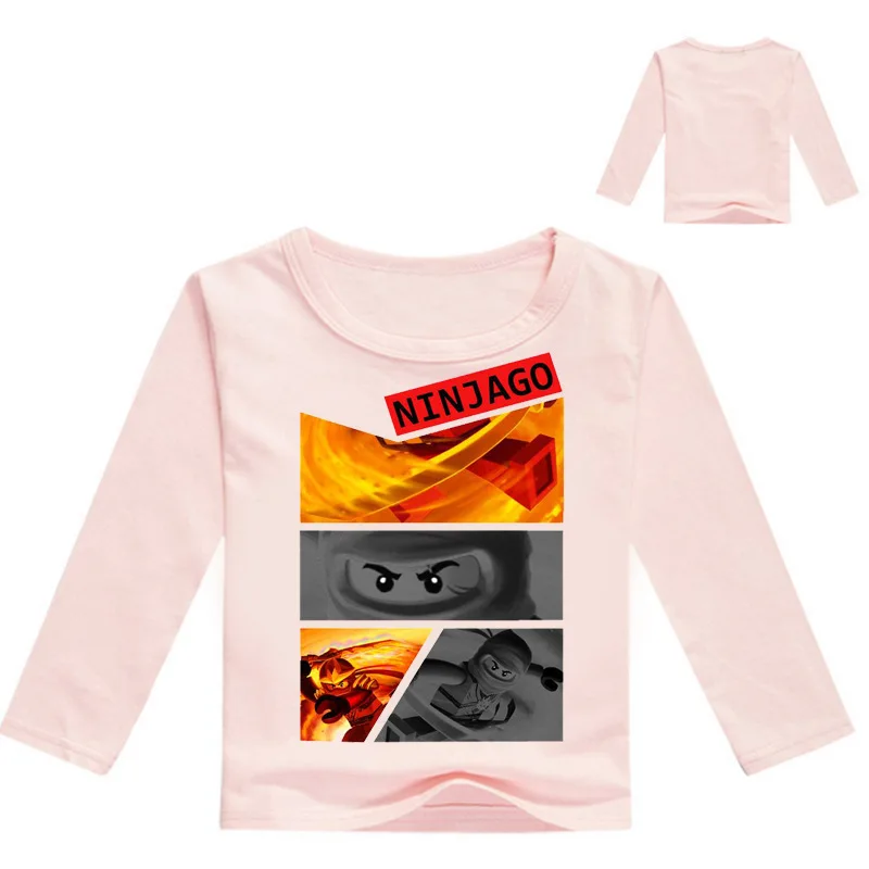 color at picture Boys Clothing Ninja Ninjago Cartoon Kids Long Sleeves T-shirt Movie Print T shirt Tees Boy Girls children Tops Kid Costume - Цвет: color at picture