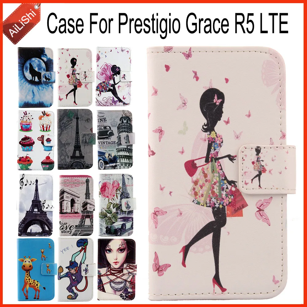 AiLiShi прямо с завода! Для Prestigio Grace R5 LTE чехол флип бумажник держатель кожаный