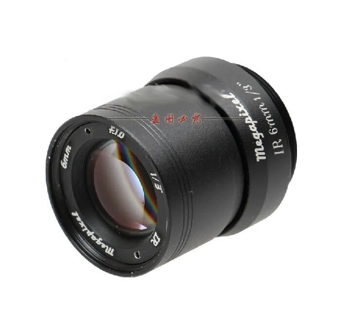 2MP HD 1/3 &quotF1.0 CCTV фиксированная диафрагма инфракрасная съемка 6 мм объектив CS Mount lense