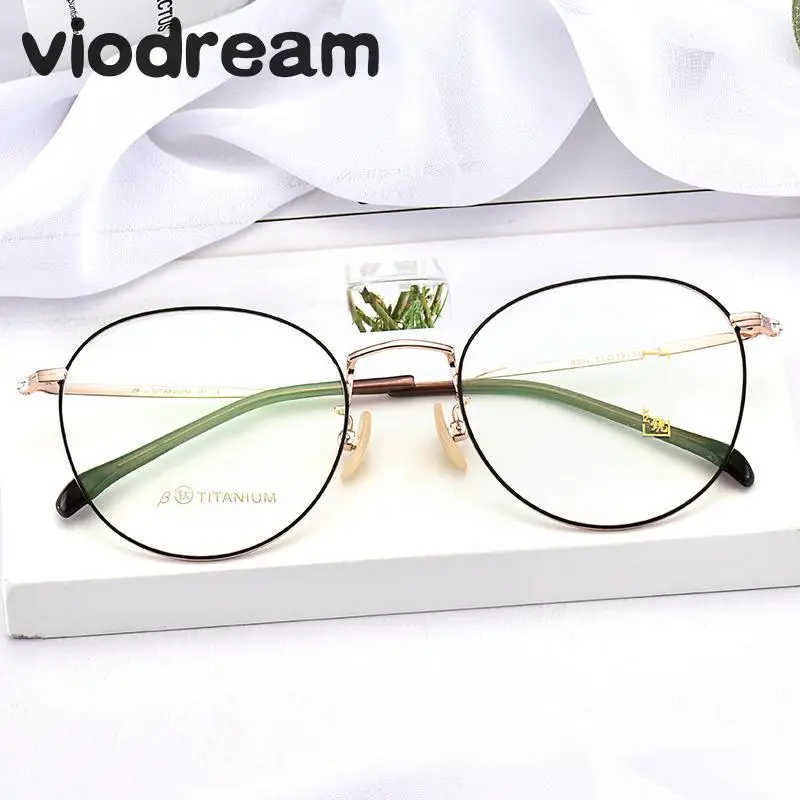 

Viodream Ultra light Retro Polygon Titanium Spectacle Frame Korean Version Optical Glasses Frame Oculos De Grau Eyeglass Frames