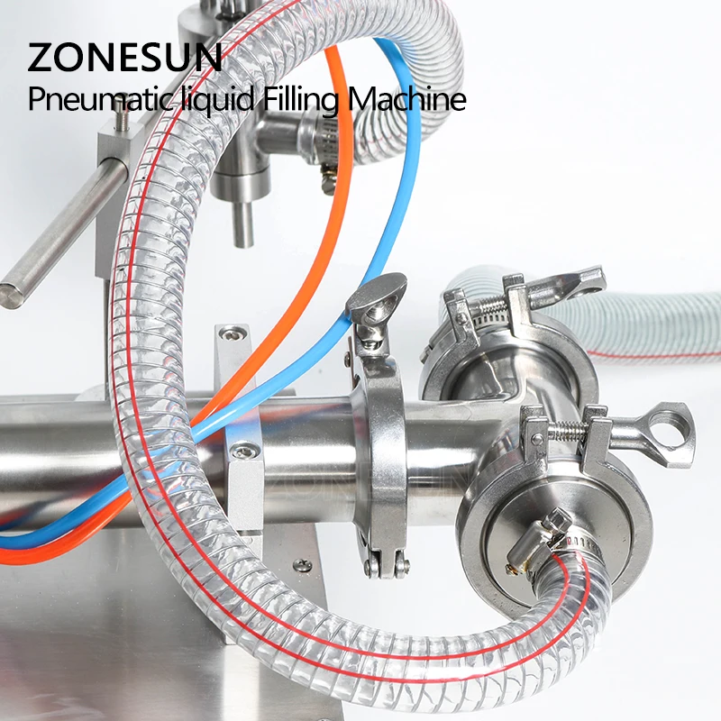 ZONESUN 5 100 мл горизонтальная пневматическая машина для наполнения жидкостью духов