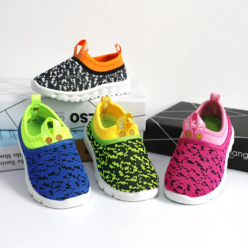 

Summer New Kids Shoes For Boys Soft Baby Girl Toddler Shoes Children Casual Sneakers Candy Color Woven Fabric Mesh Shoes Autumn