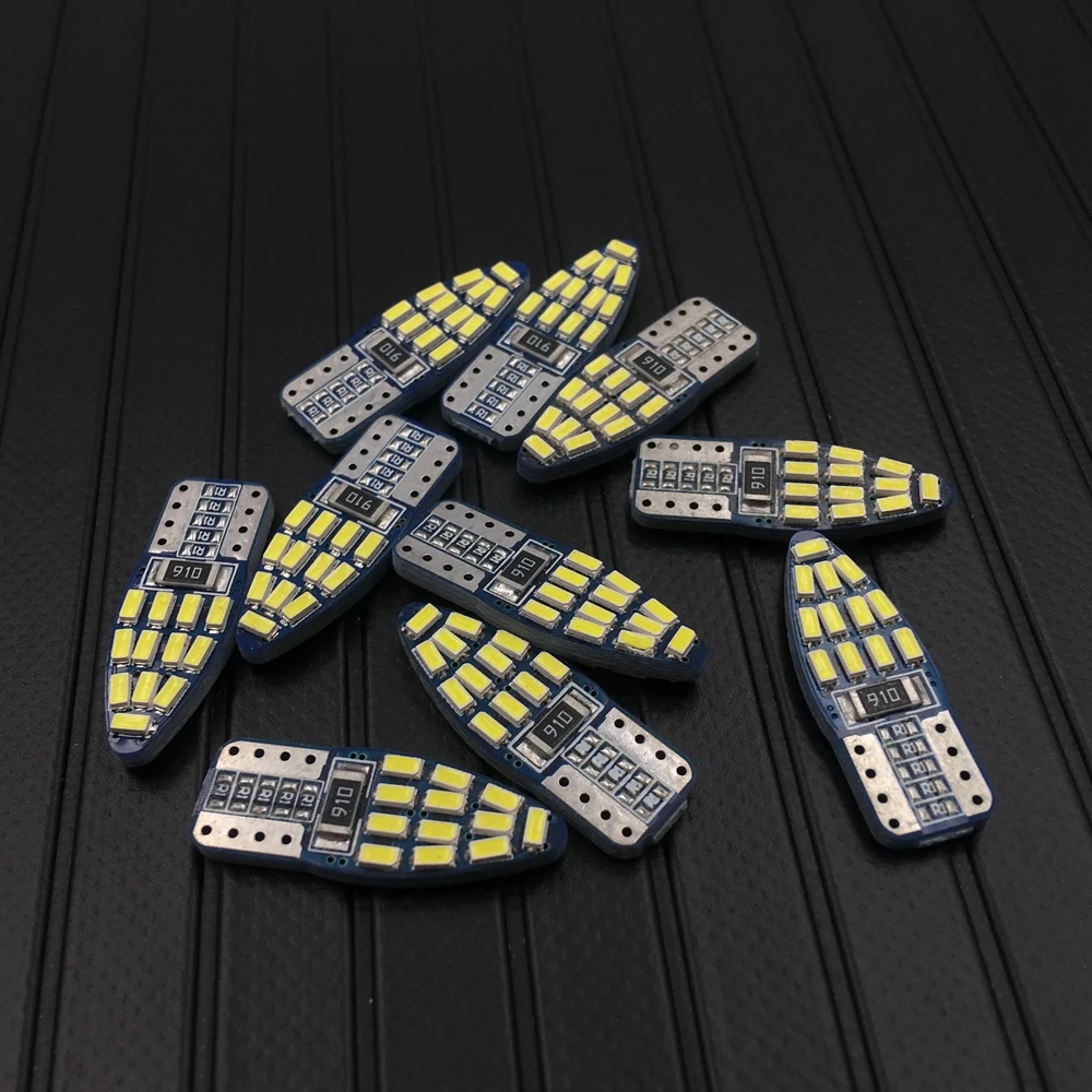 10X W5w 24 3014 SMD Canbus T10 Светодиодные Автомобильные огни интерьерные автомобильные
