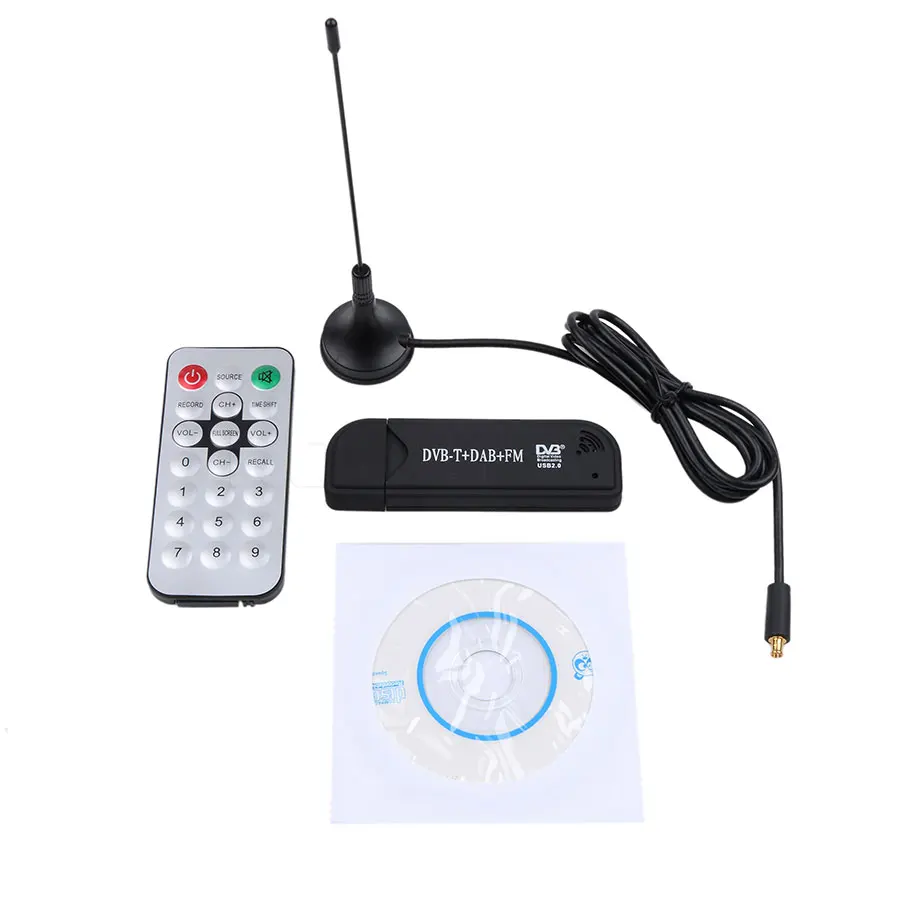Цифровой ТВ тюнер kebidumei USB HD приемник с антенной дистанционное управление TV FM + DAB
