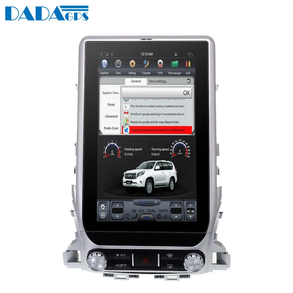 Автомобильный мультимедийный плеер Tesla style 13 6 дюйма Android радио для TOYOTA LAND CRUISER LC200