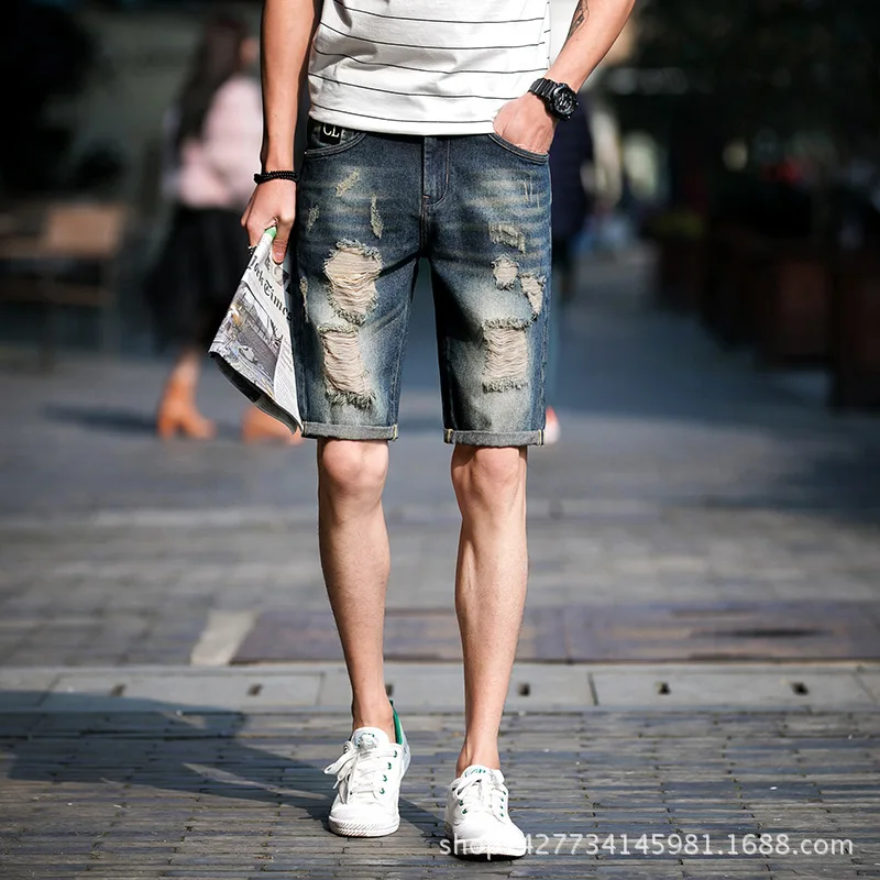 Мужские летние шорты джинсы в ретро стиле модные шорты|Мужские шорты| |
