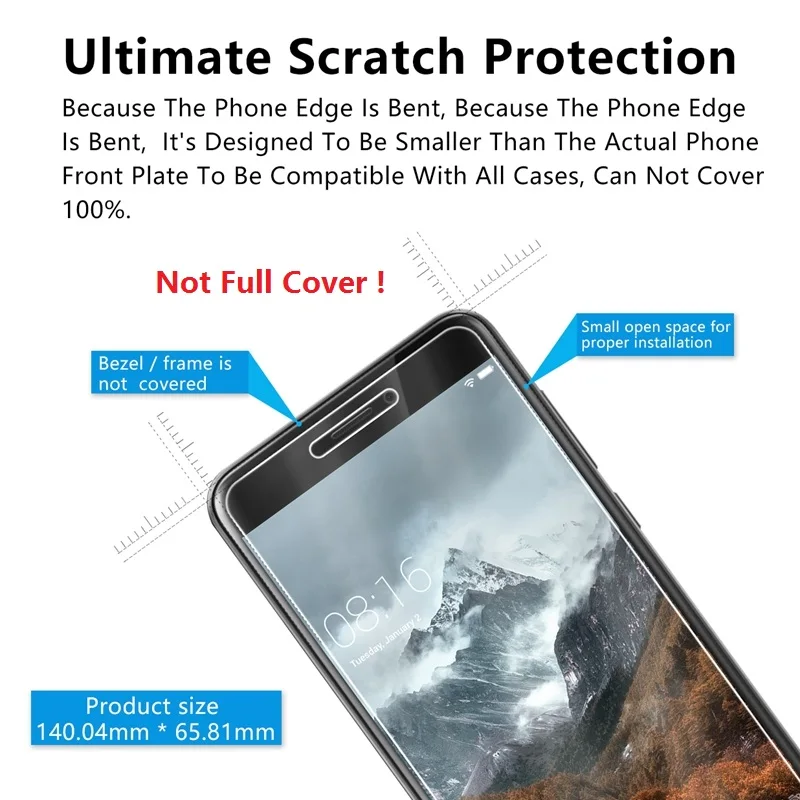 Защитное стекло для Huawei P8 Lite экрана 2017 закаленное пленка из фольги|Защитные