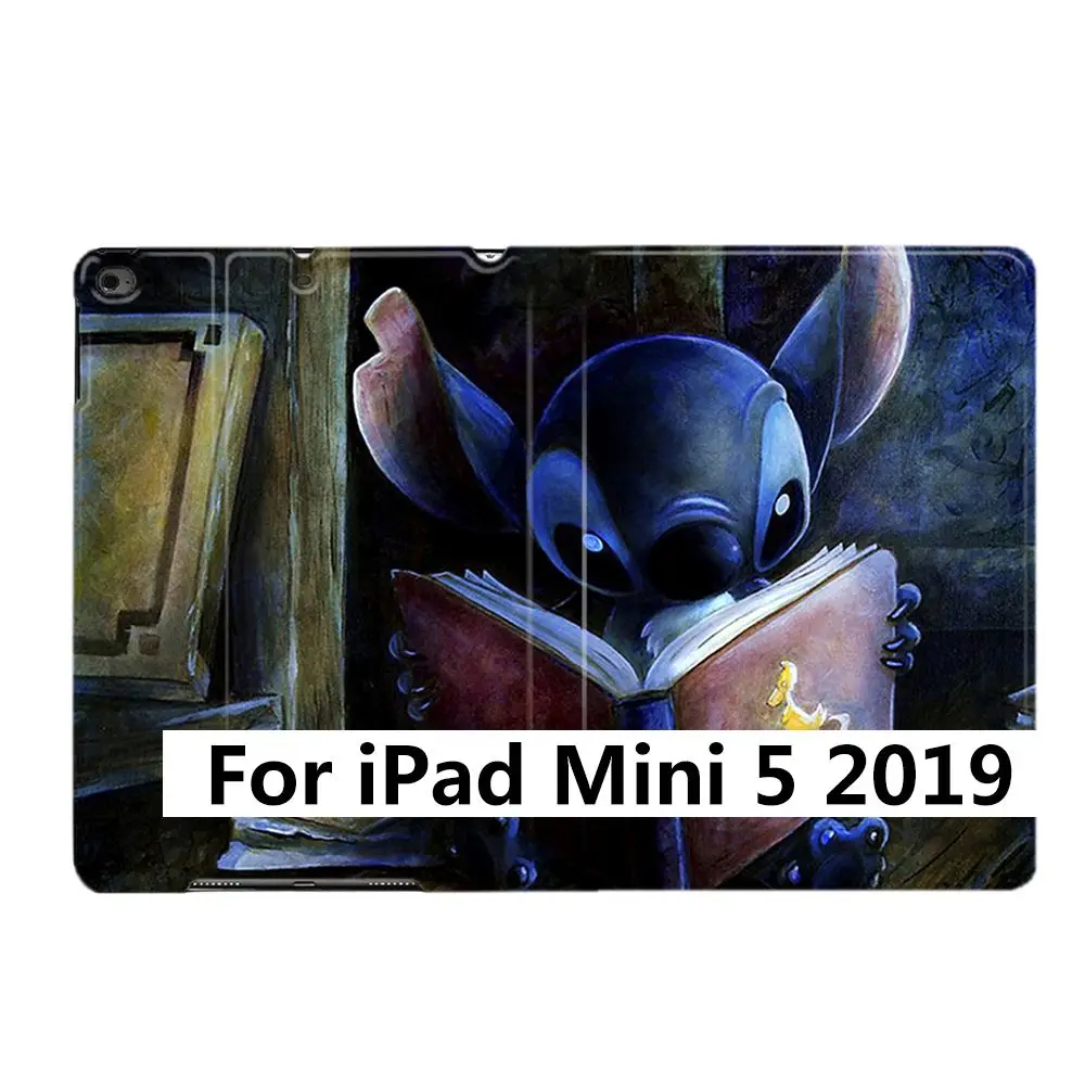 For iPad Mini 5 2019 Умный чехол с рисунком Лило и Стич из искусственной кожи для iPad Air 2 3 6th 9," 7th 10,2" 10," PRO Mini4 - Цвет: For iPad Mini 5 2019