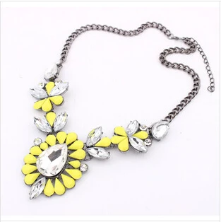 Женская винтажная подвеска ожерелье с подвеской золотая цепочка чокер цветком и