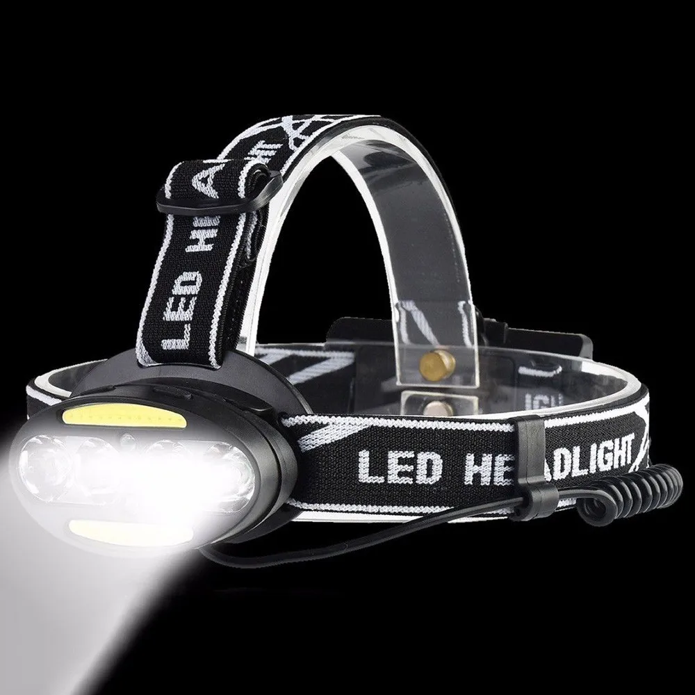 Белый Фары фара 40000lm 8 светодиодный XML-T6+ COB фары фара USB Перезаряжаемые головы факел лампы наружного освещения - Испускаемый цвет: Белый
