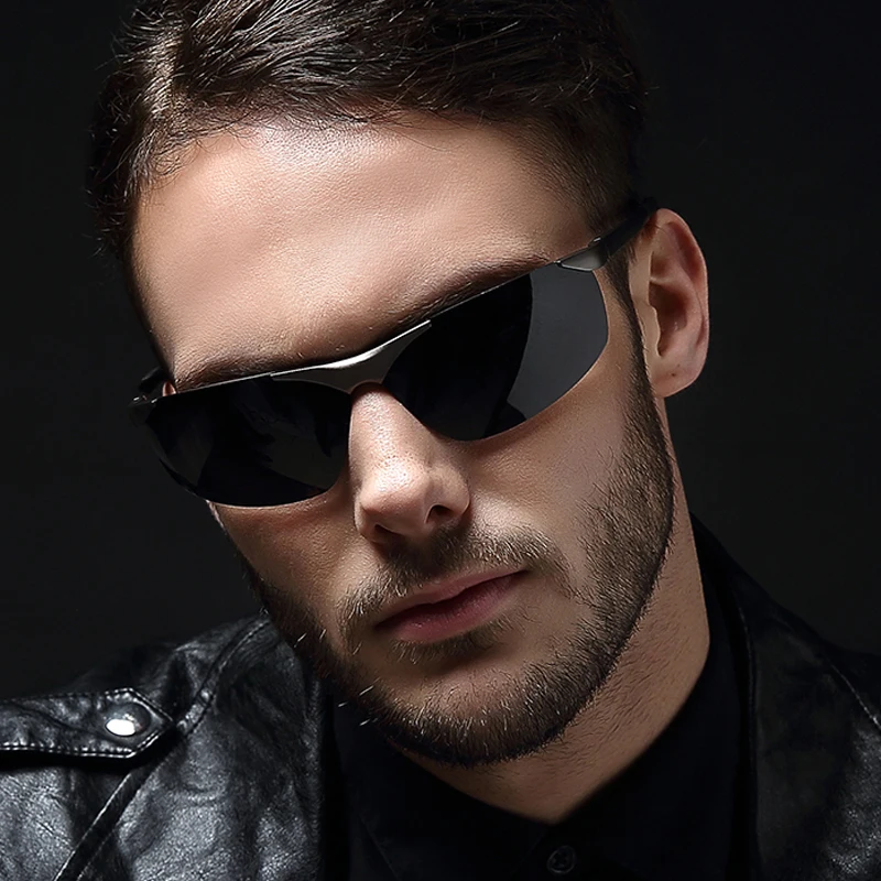 Солнцезащитные очки поляризационные мужские алюминиево магниевые для вождения