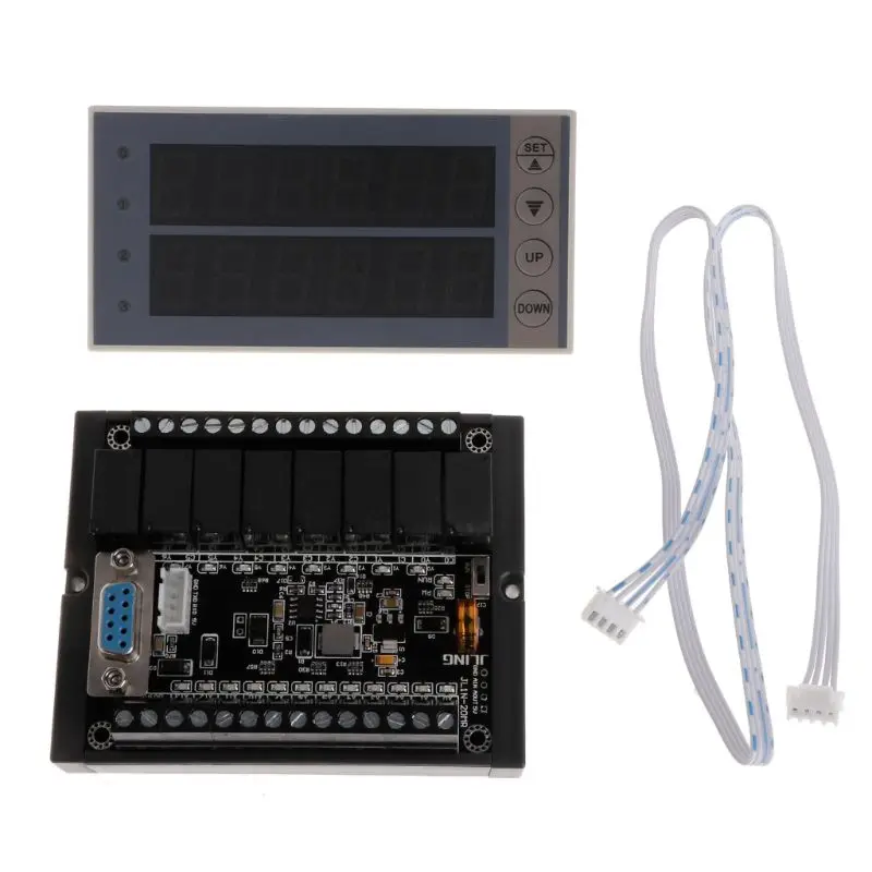PLC FX1N-20MR и рельсового типа корпус дисплей релейный модуль задержки пуска 10-28 в