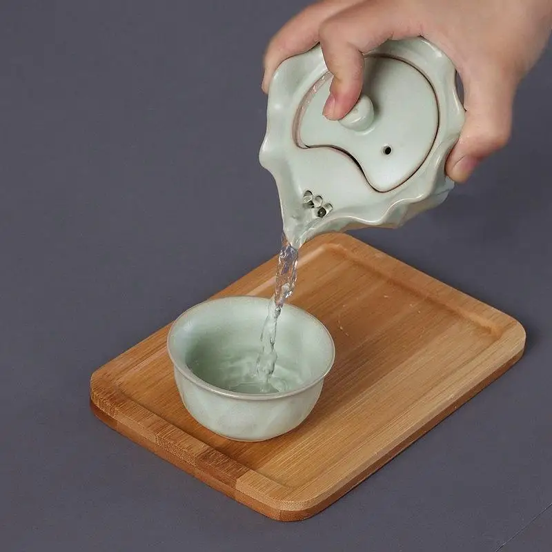 3 with tray Керамическая посуда кофейные чайные сервизы Керамика чайник GaiWan чайная чашка из фарфора Портативный путешествия китайский чайный набор кунг-фу - Цвет: 3 with tray