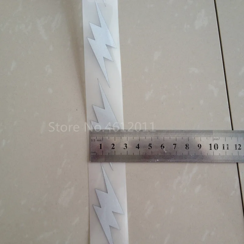 DIY Серебряная Предупреждение лента для безопасности ткань пленка теплопередачи железо на 25 мм " ширина для одежды брюки сумка#005