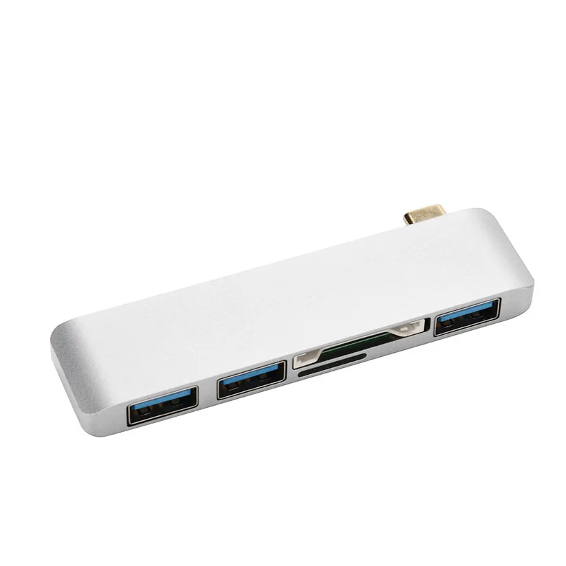 Ouhaobin Кардридеры алюминиевый тип c USB 3 0 в 1 комбо хаб для ноутбука MacBook HP Dell Surface Pro