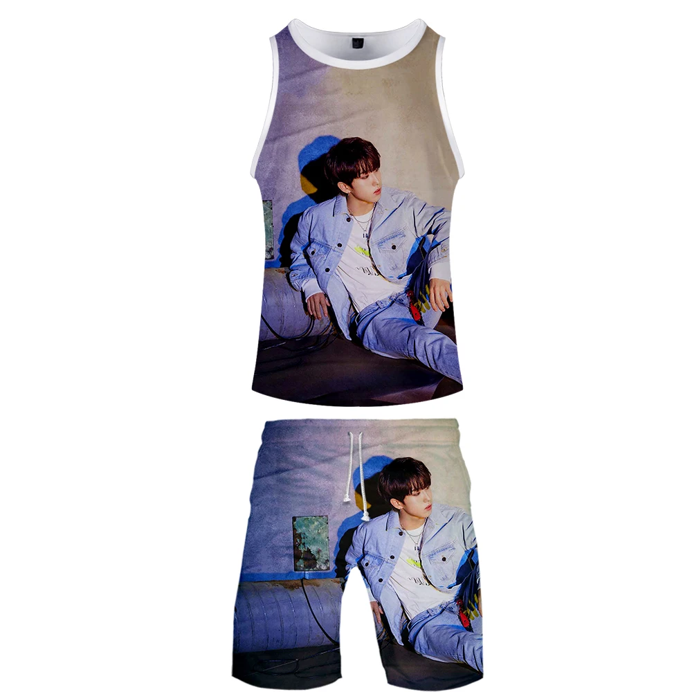 Женский Повседневный комплект из двух предметов майка и шорты в стиле Харадзюку