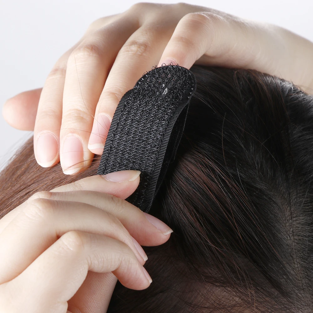 2PCS Breathable Bangs Mat Hair Clips Black Coffee Princess Hair Tool Set Bump It Up Volume Base Hair Inserts Invisible Hair Pins