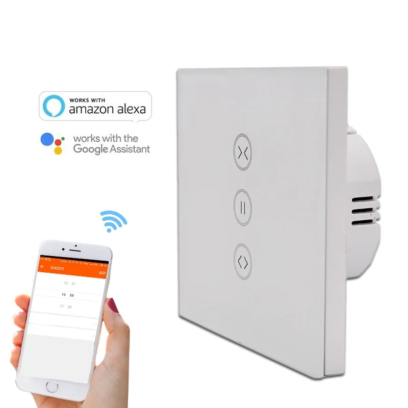 Wi-Fi шторы переключатели сенсорный экран управления со смартфона работает с Amazon Alexa, google assistant