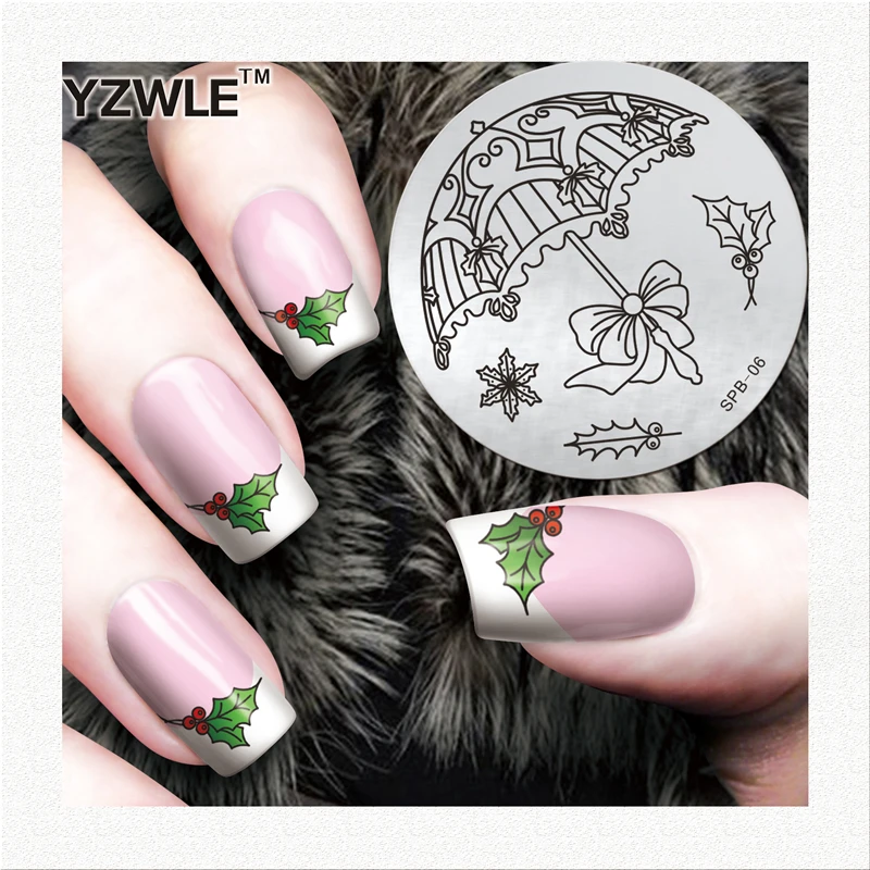 Рождественские штамповочные пластины для дизайна ногтей высококачественная