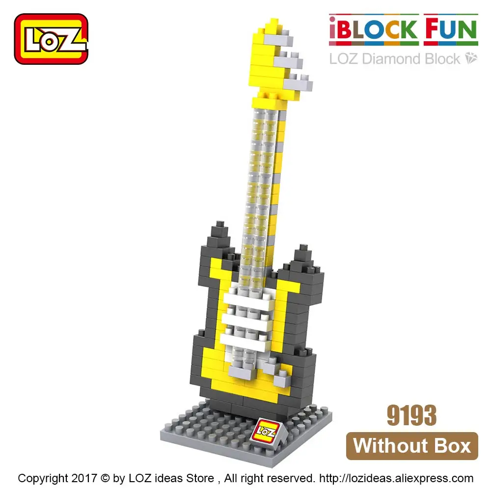 9193 Without Box LOZ алмазные блоки миниатюрные музыкальные инструменты музыкальная гитара пианино скрипка джазовый соус модель пластиковые сборные игрушки для детей 9188-9196 - Цвет: 9193 Without Box