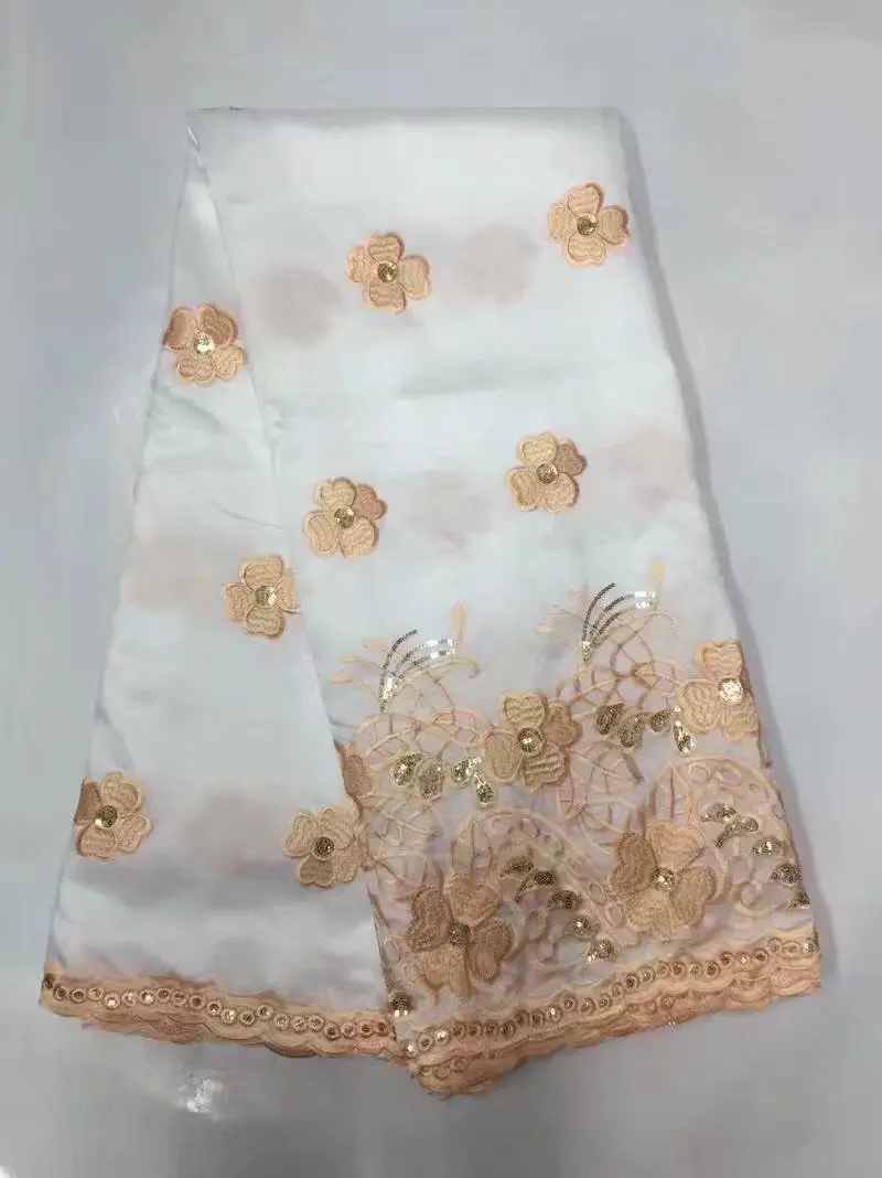 Новое поступление французская африканская кружевная ткань George с блестками