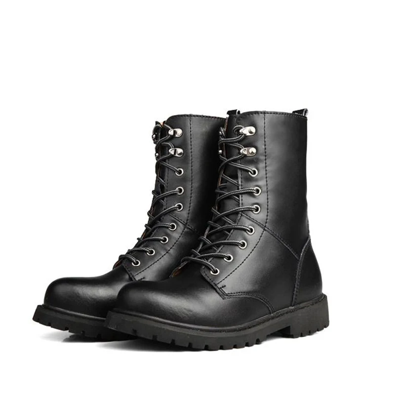 Мужская обувь из натуральной кожи для пеших прогулок зимние Плюшевые Ботинки Martin