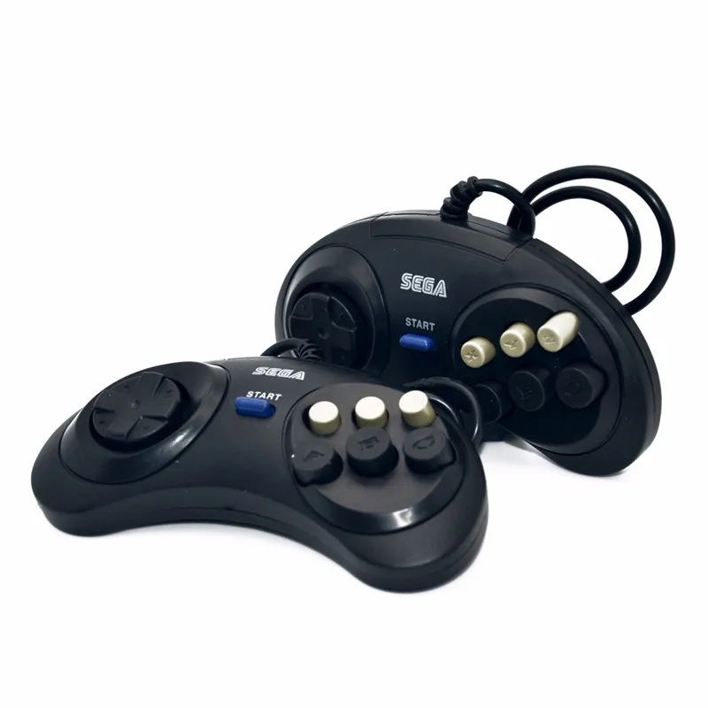 2 шт. классический проводной игровой контроллер Sega с 6 кнопками джойстик для SEGA