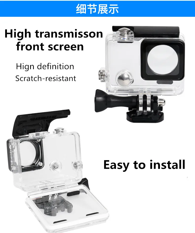 5 комплектов оптовая продажа водонепроницаемый чехол для камеры gopro hero3 + 3 4 45