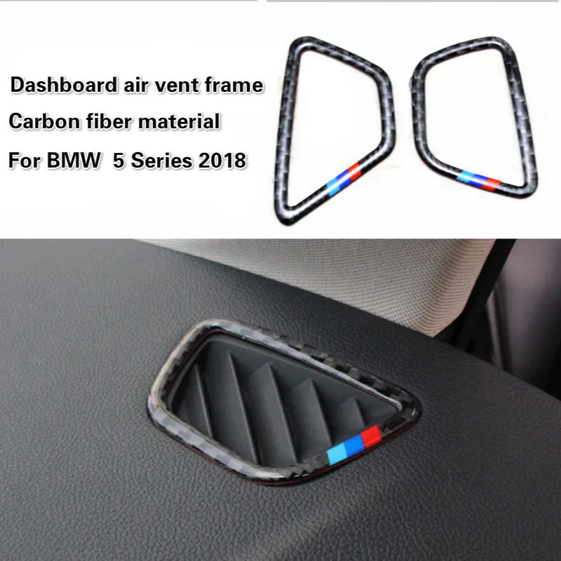 2018 Carbon fiber Car Interior Dashboard Side Air Vent Outlet Decoration Trim Frame Sticker Fit For BMW 5 | Автомобили и