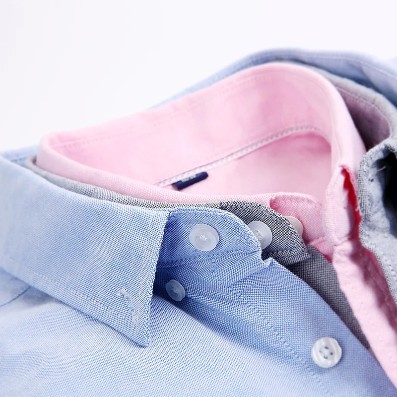 Men Shirts Long Sleeve Turn-down Collar Cotton Ligntweight Casual Dress Shirt Hight Quality Solid | Мужская одежда