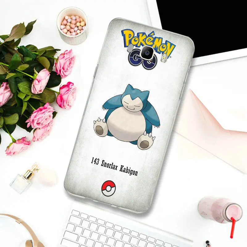 Для samsung S2 S3 S4 S5 Mini S6 S7 Edge S8 S9 S10 Plus Lite Note 5 8 9 тонкий мягкий ТПУ чехол для телефона Snorlax Pokemons