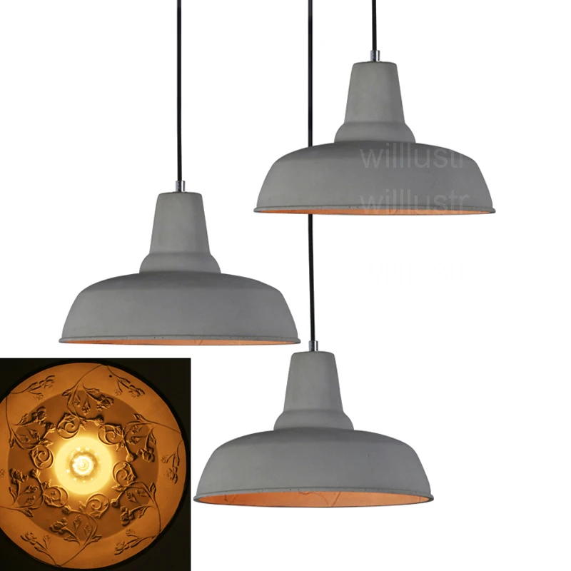 Willlustr цементная подвесная садовая лампа бетонный подвесной светильник для отеля