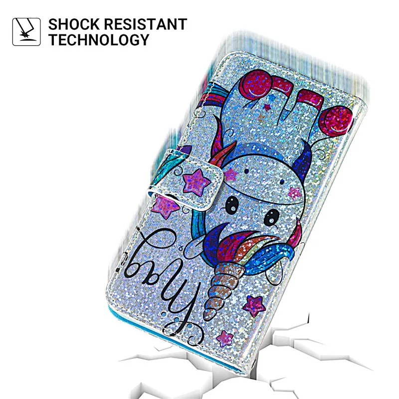 

Wekays sFor Huawei P30 Lite Cartoon Unicorn Glitter Leather Fundas Case For Huawei P30 Pro Cover Cases For Huawei P30 Lite Pro