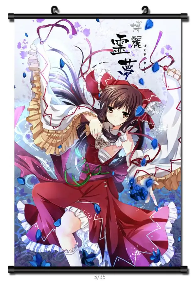 Японское аниме проект TouHou воплощение алый дьявол Hakurei Reimu домашний декор Стена