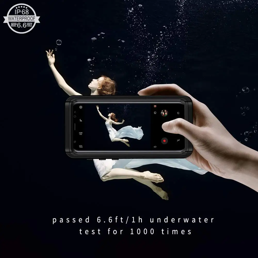 Водонепроницаемый чехол для Samsung Galaxy S9 Plus с защитой от снега и воды сенсорной