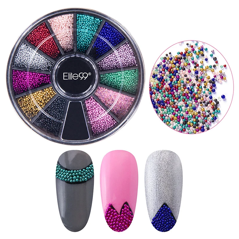 Elite99 Nail Art Блеск смешанные Форма сверкающих страз Стикеры акриловые колеса 3D