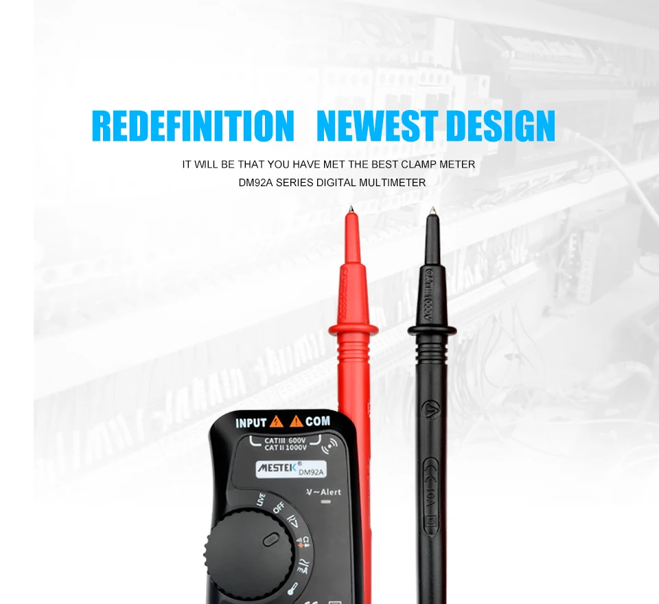 MESTEK DM92A NCV Цифровой мультиметр True RMS 6000 отсчетов DC/AC Авто Диапазон мультитестер напряжение тестер задний свет Multimetro