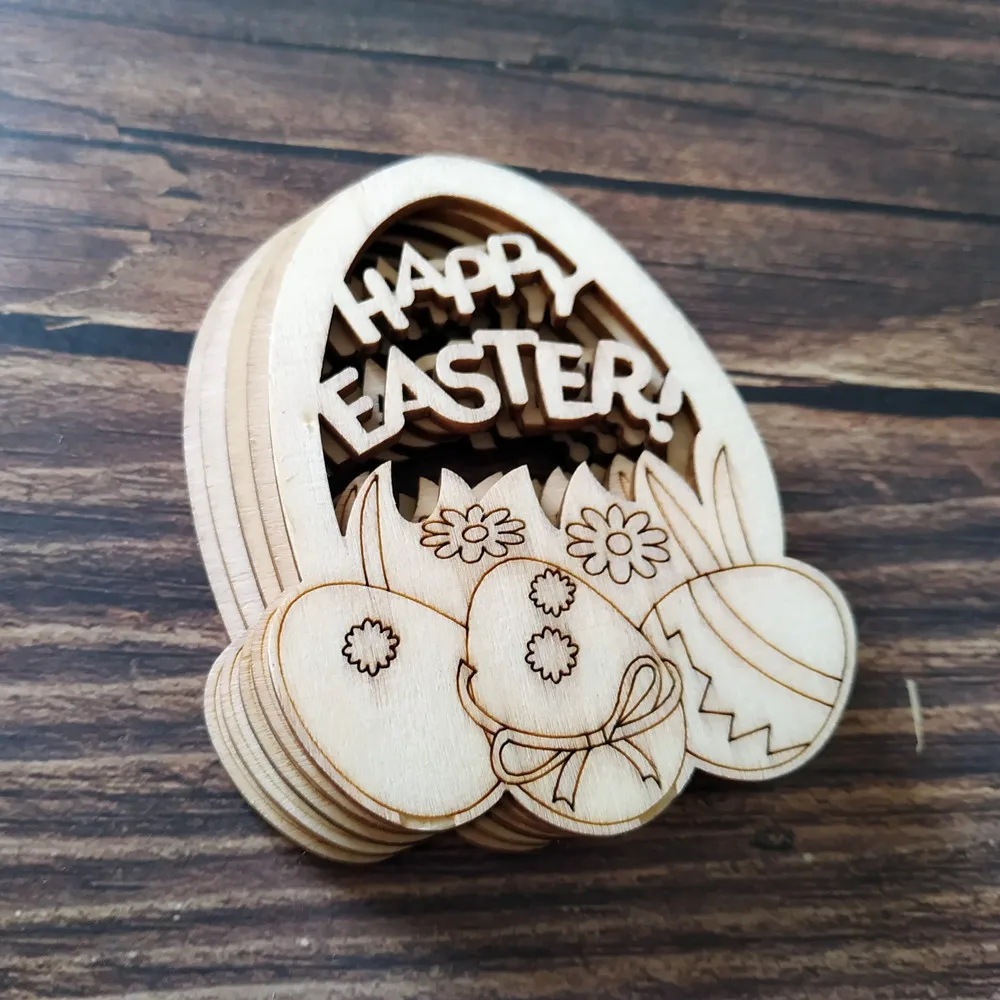 10 шт. Деревянный милый кролик пасхальное дерево украшения зайчики яйца с