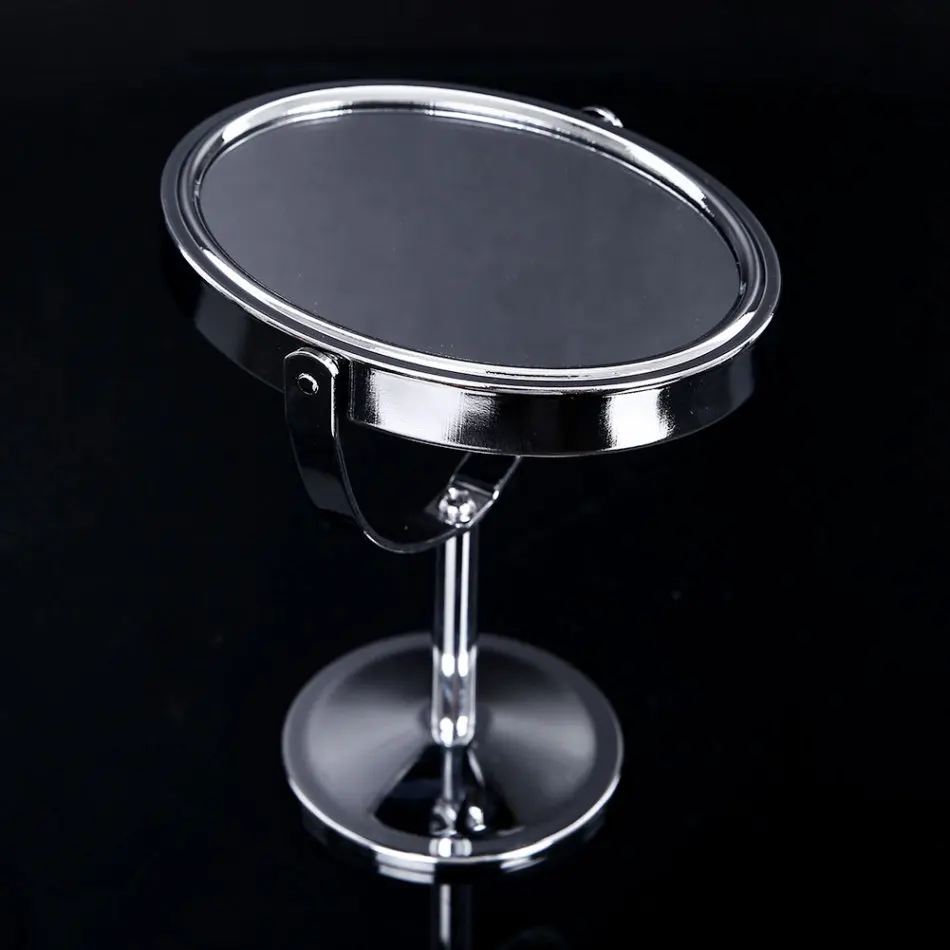 Двухстороннее круглое зеркало для макияжа настольное с подставкой столешницы