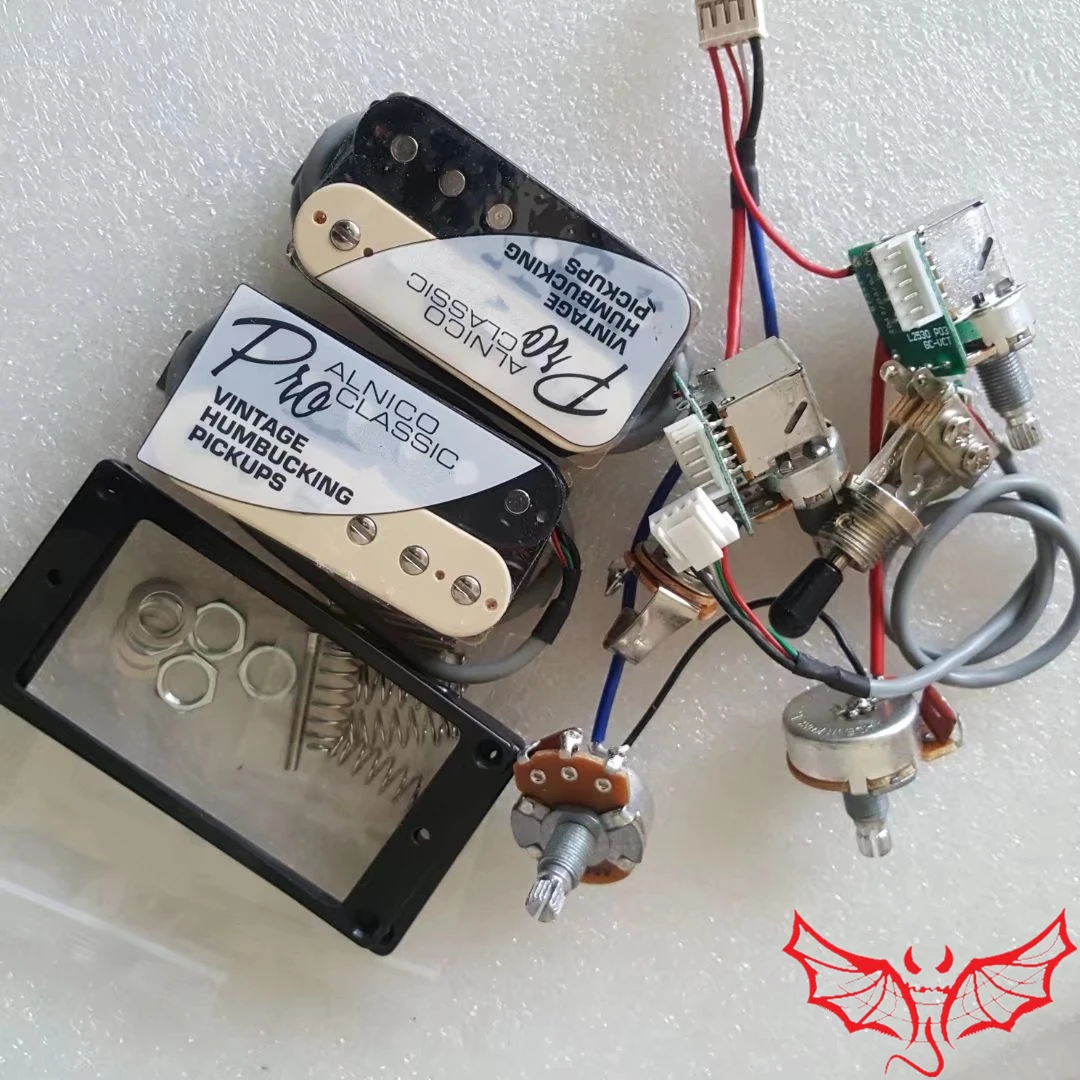 1 комплект оригинальный стандарт Epi PRO Alnico Зебра Humbucker Пикап с Push Pull переключатель