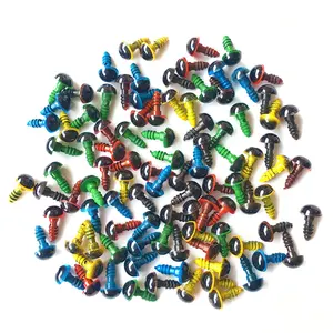 Глаза безопасные пластиковые разноцветные, 8 мм, 100 шт.